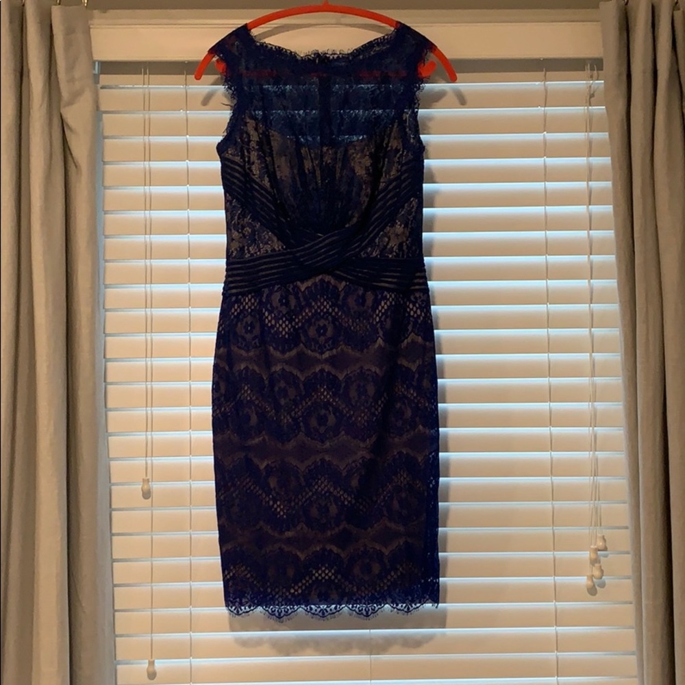 Blue lace dress